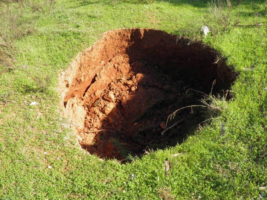 A sinkhole can be a dangerous thing - you should always seek help from experts.